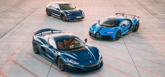 auto elektromobily Rimac Bugatti