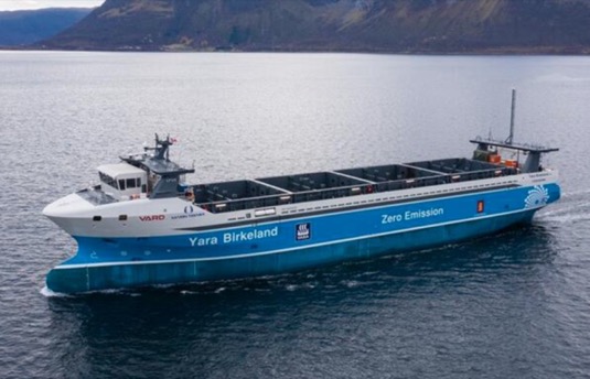 Yara Birkeland elektrická kontejnerová loď