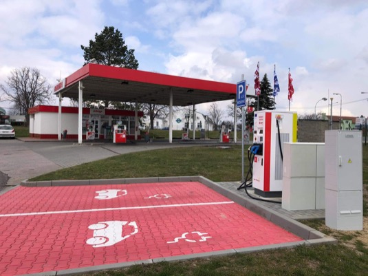 rychlonabíjecí stanice Vyškov E.ON Benzina