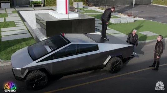 auto elektromobil Tesla Cybertruck Jay Leno Elon Musk