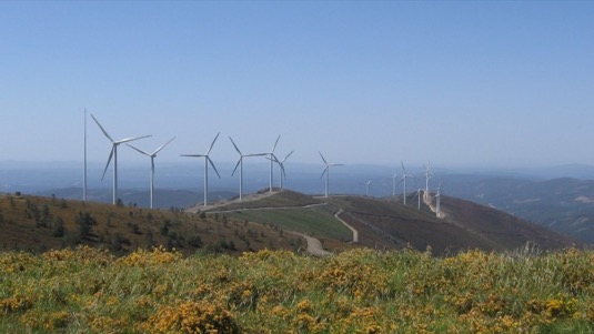 větrné turbíny v Portugalsku